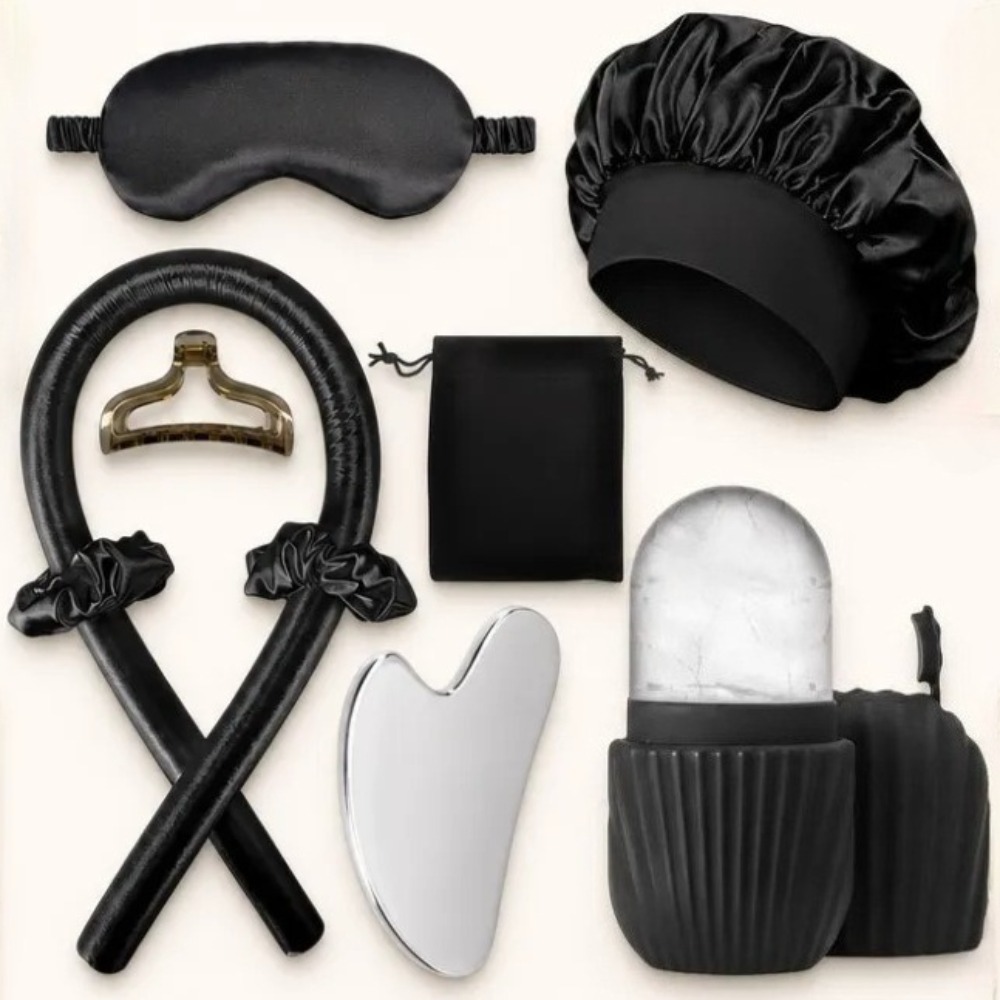 Women Accessories Combo Gift - 3/4/5/9Pcs Silk Sleep Set Eye Mask