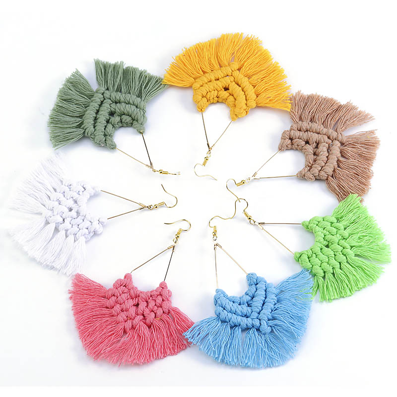 Tassel Earrings Boho - New Big Handmake Weaving Bohemian Earrings