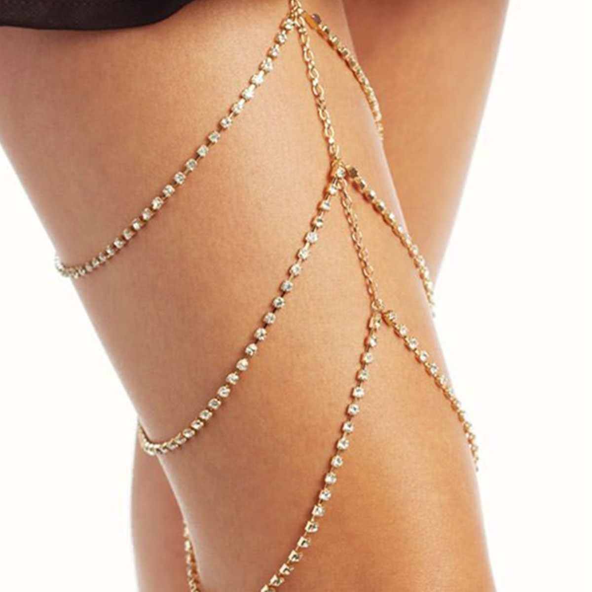 Wrap Ring Gold - Thigh Chain Multilayer Claw Metal Elastic