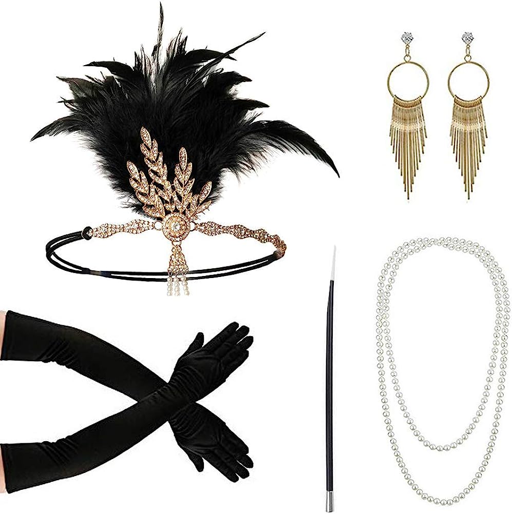 Women'S Accessories In The 1920S - PESENAR 1920s Fashion Flapper Headband Cigarette