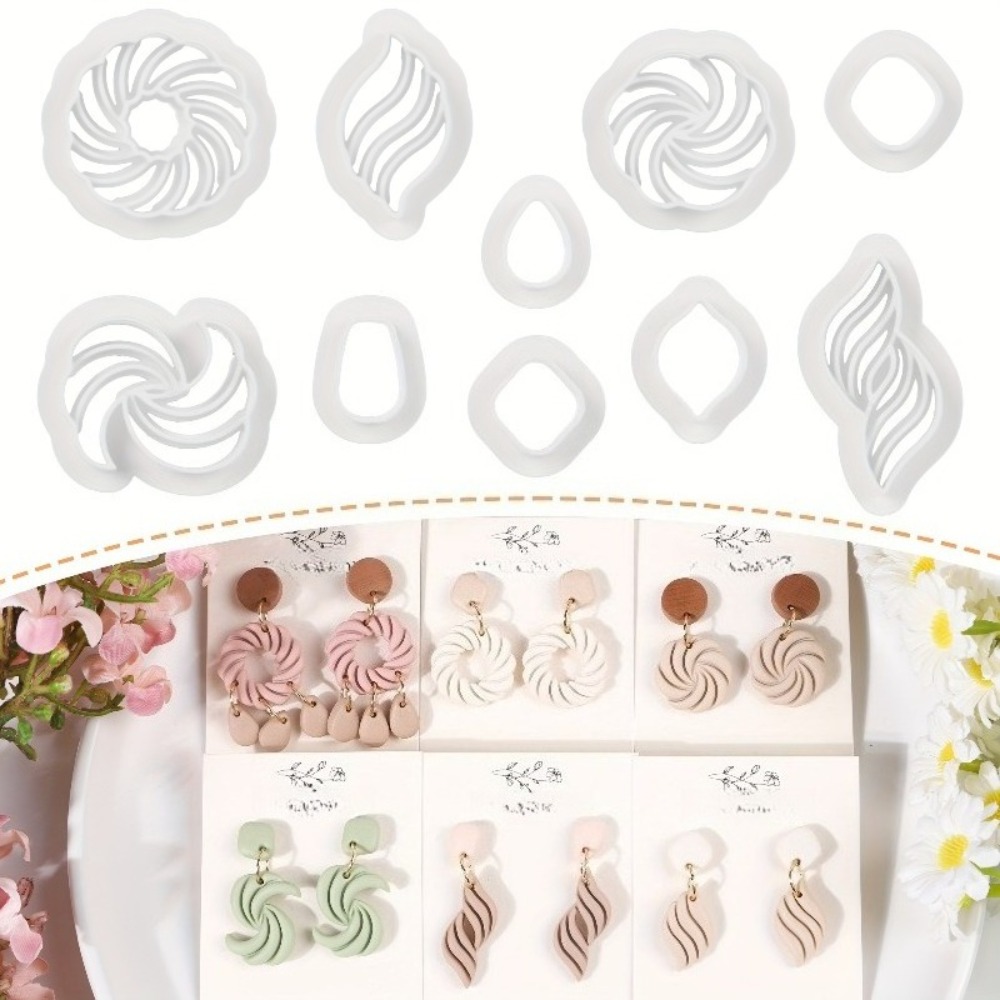 Tassel Earrings Boho - 10Pcs Boho Swirl Polymer Clay Earring