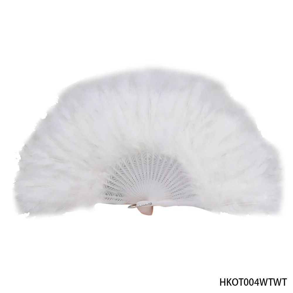 Women'S Accessories In The 1920S - PESENAR 1920s Style White Feather Fan