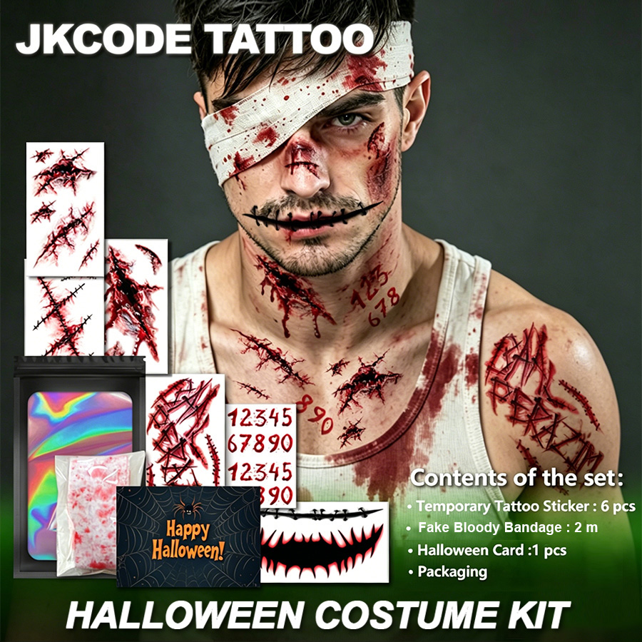 Women Accessories Combo Gift - Halloween Horror Costumes, Halloween Tattoo Gift