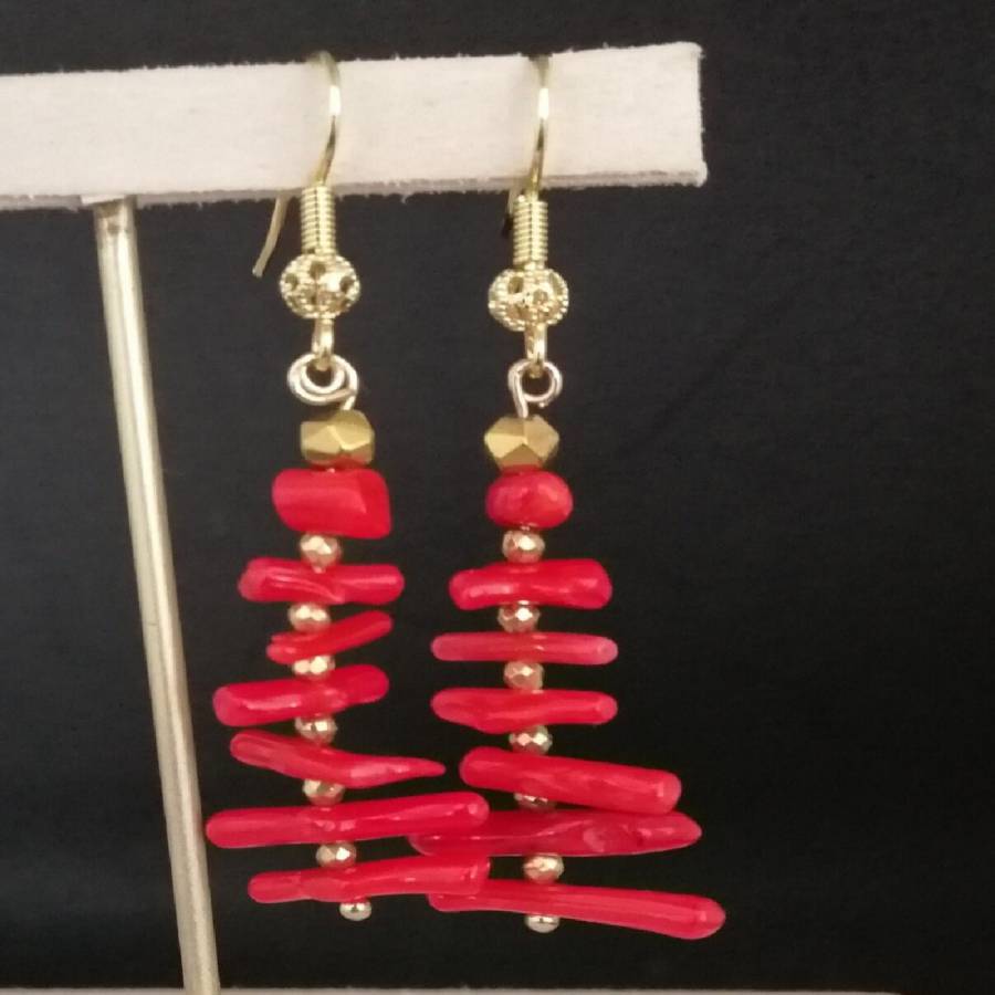 Women Irregular Branch Red Cor - огляд і ціна Tassel Earrings Boho
