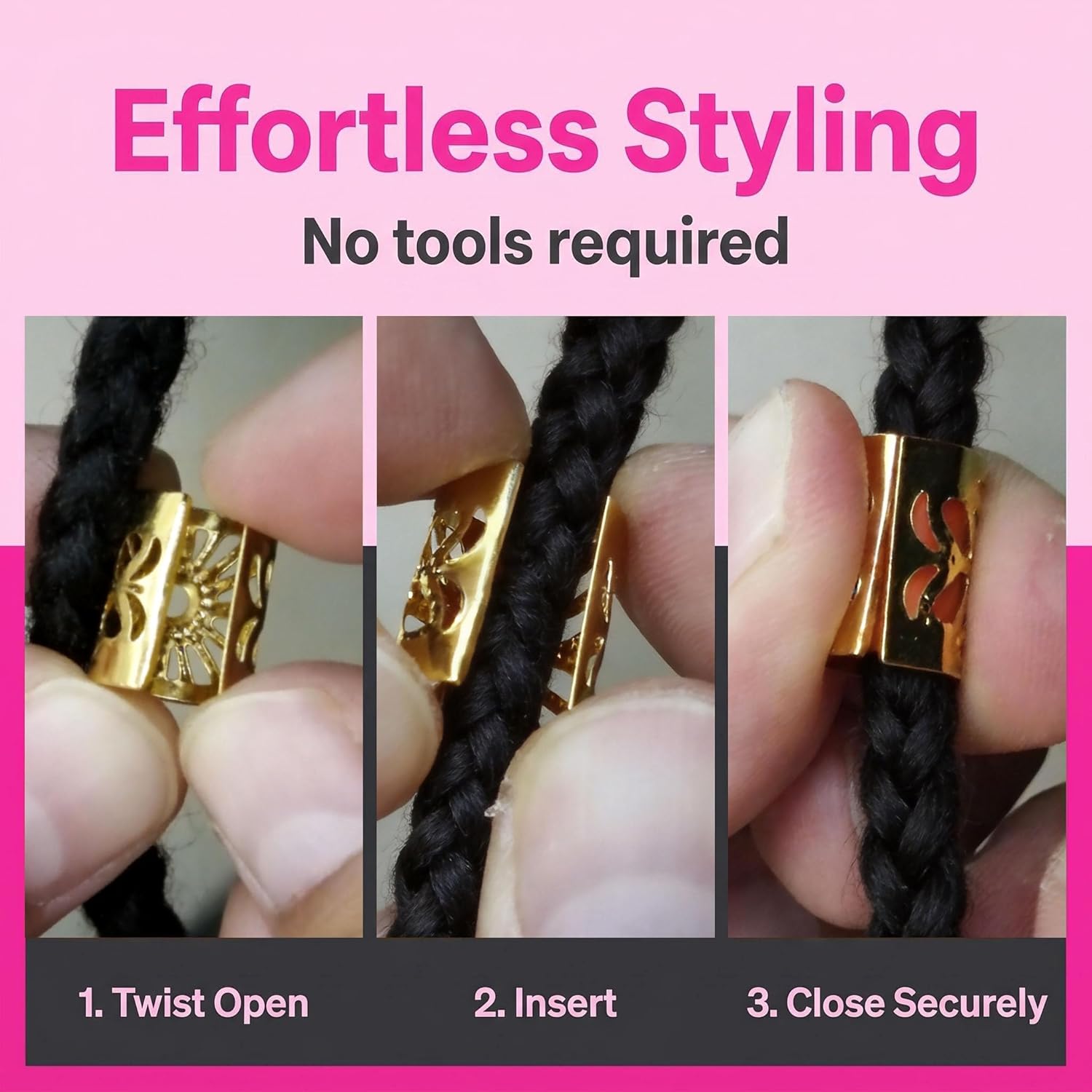 Gold Hair Braids Dreadlock Non - огляд і ціна Women Accessories Combo Gift