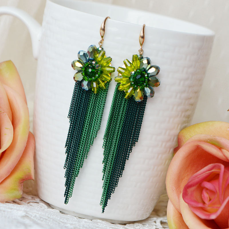 Rice bead earrings Tassels Cry - огляд і ціна Tassel Earrings Boho