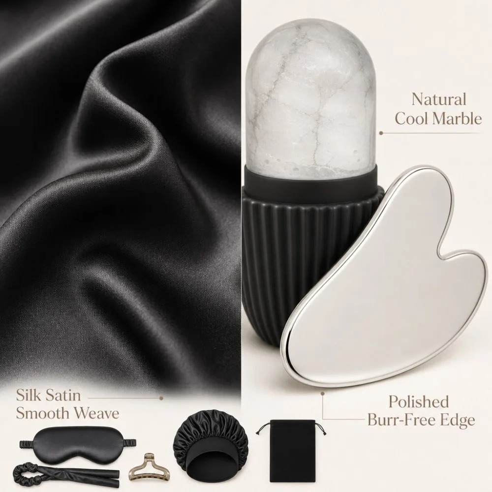 3/4/5/9Pcs Silk Sleep Set Eye  - огляд і ціна Women Accessories Combo Gift