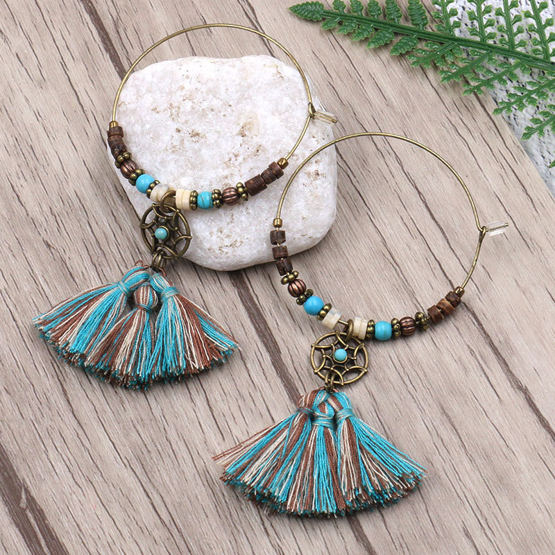 Bohemian Dreamcatcher Cotton T - огляд і ціна Tassel Earrings Boho