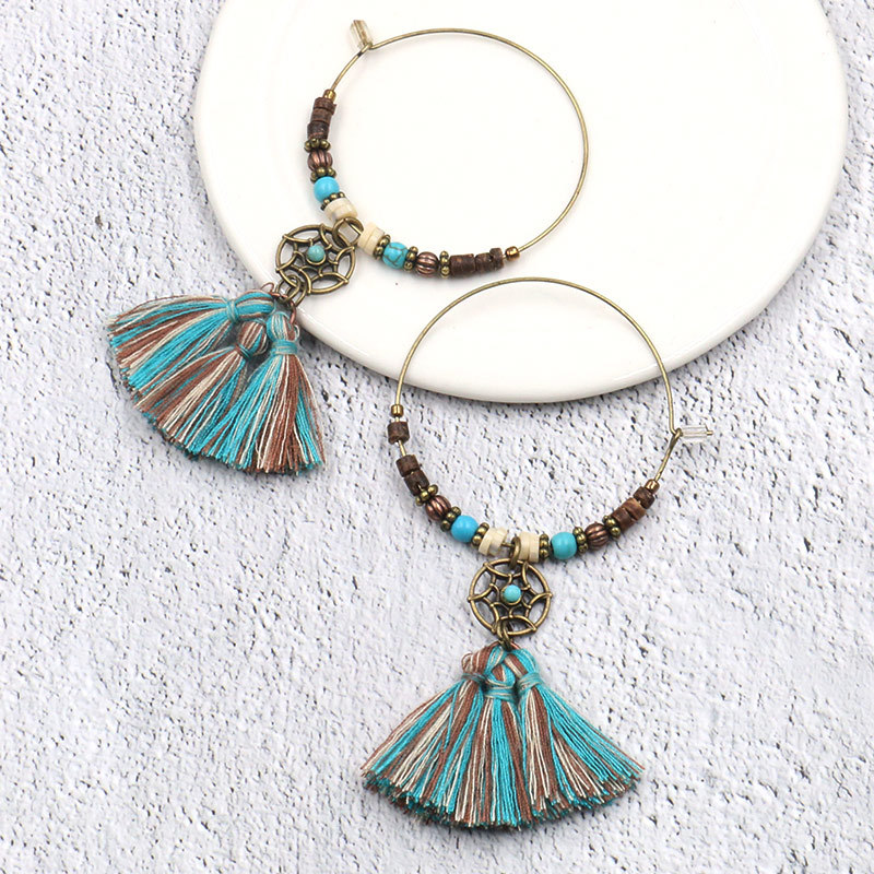 Bohemian Dreamcatcher Cotton T - огляд і ціна Tassel Earrings Boho