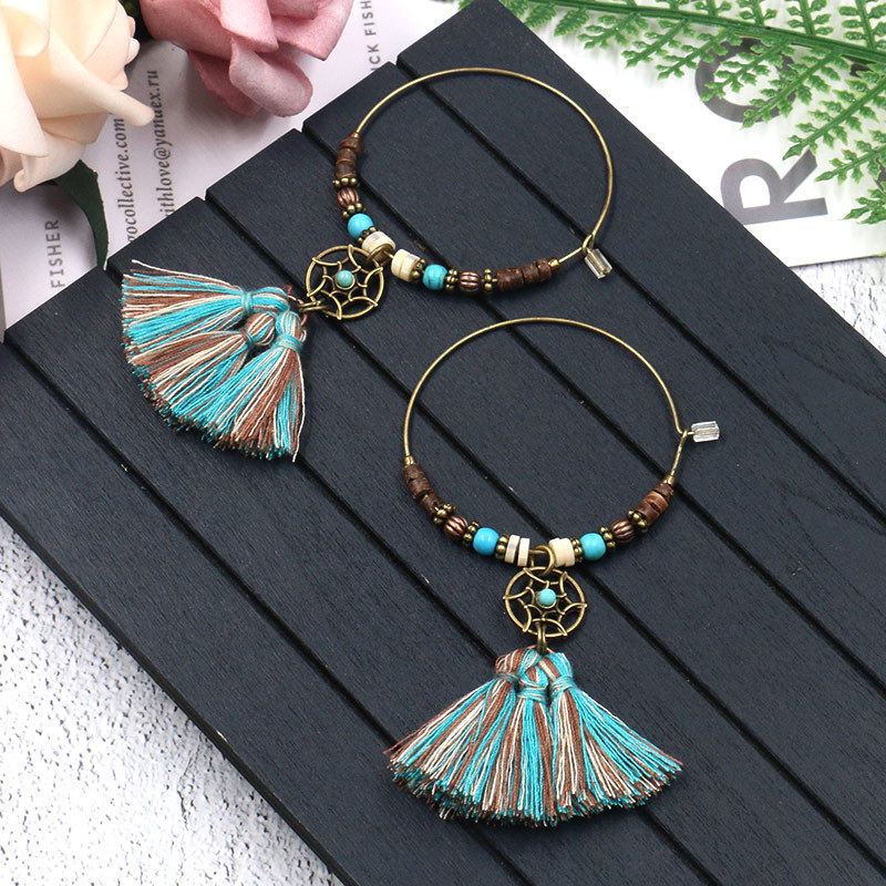 Bohemian Dreamcatcher Cotton T - огляд і ціна Tassel Earrings Boho