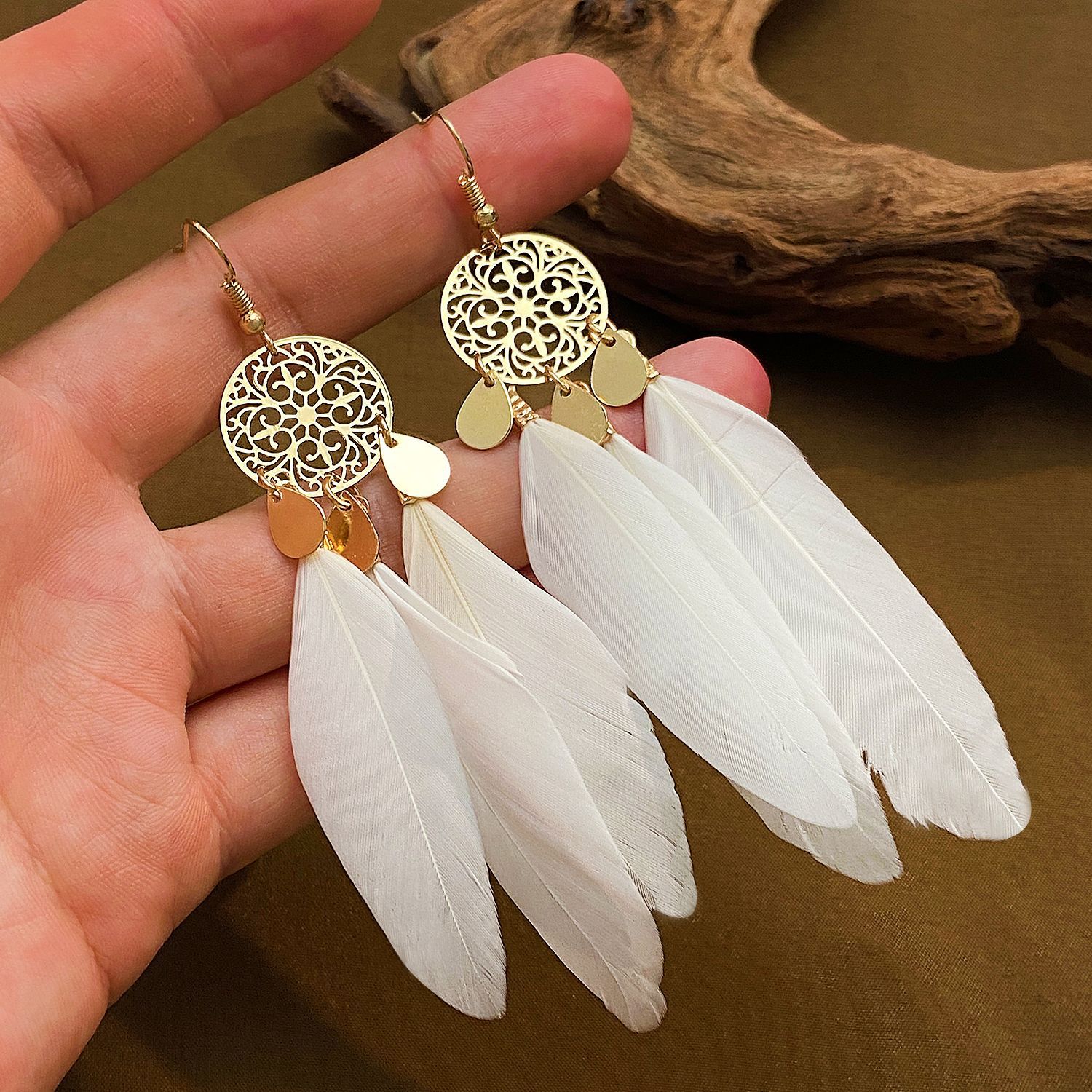 Exotic Bohemian Pink Feather T - огляд і ціна Tassel Earrings Boho