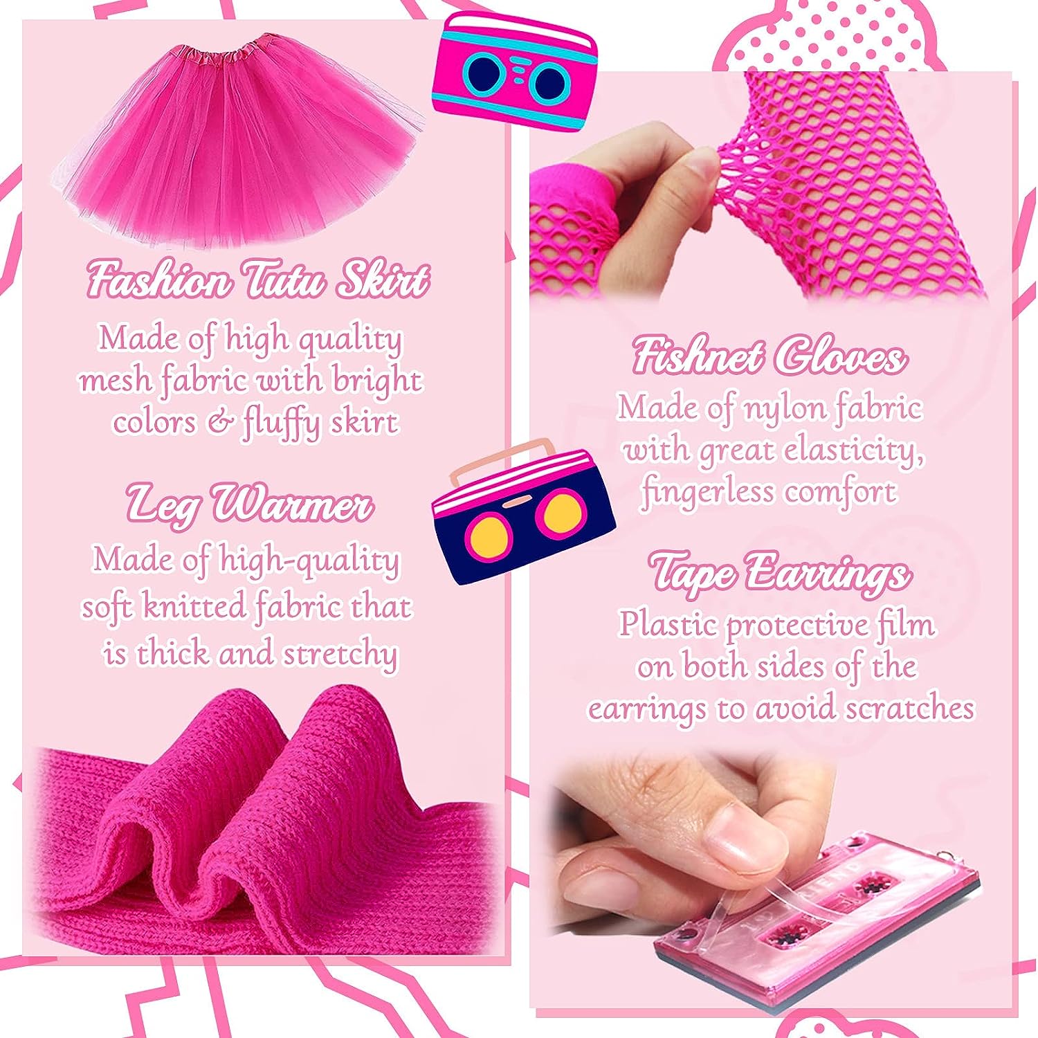 80s Party Costume Accessories  - огляд і ціна Women'S Accessories In The 80S