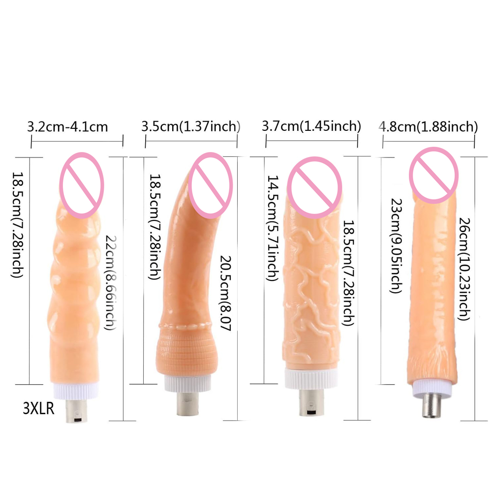 4pcs Sex Machine 3XLR Attachme - огляд і ціна Women Accessories Combo