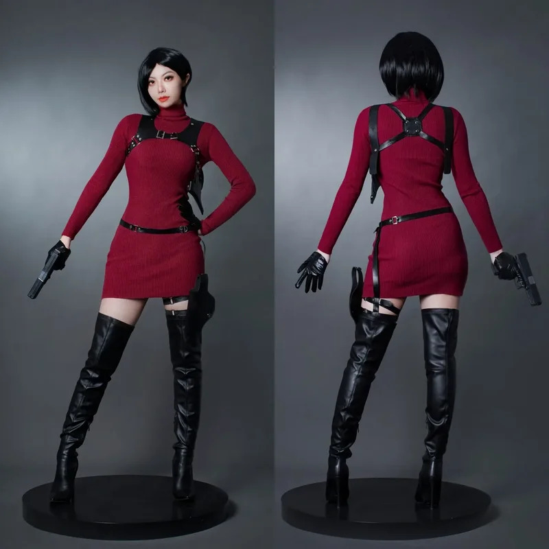Red Ada Wong costume game COSP - огляд і ціна Women'S Red Accessories