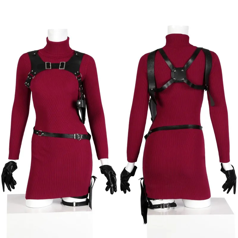 Red Ada Wong costume game COSP - огляд і ціна Women'S Red Accessories