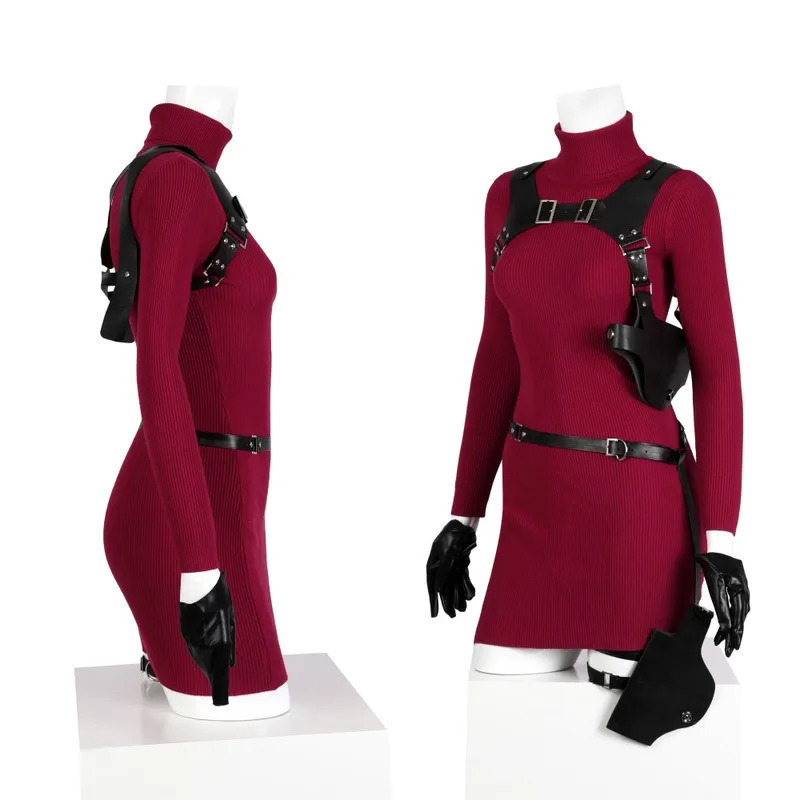 Red Ada Wong costume game COSP - огляд і ціна Women'S Red Accessories