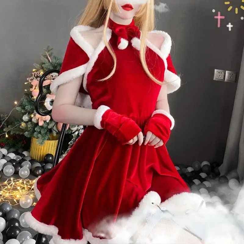Christmas Cosplay Costume Dres - огляд і ціна Women'S Red Accessories