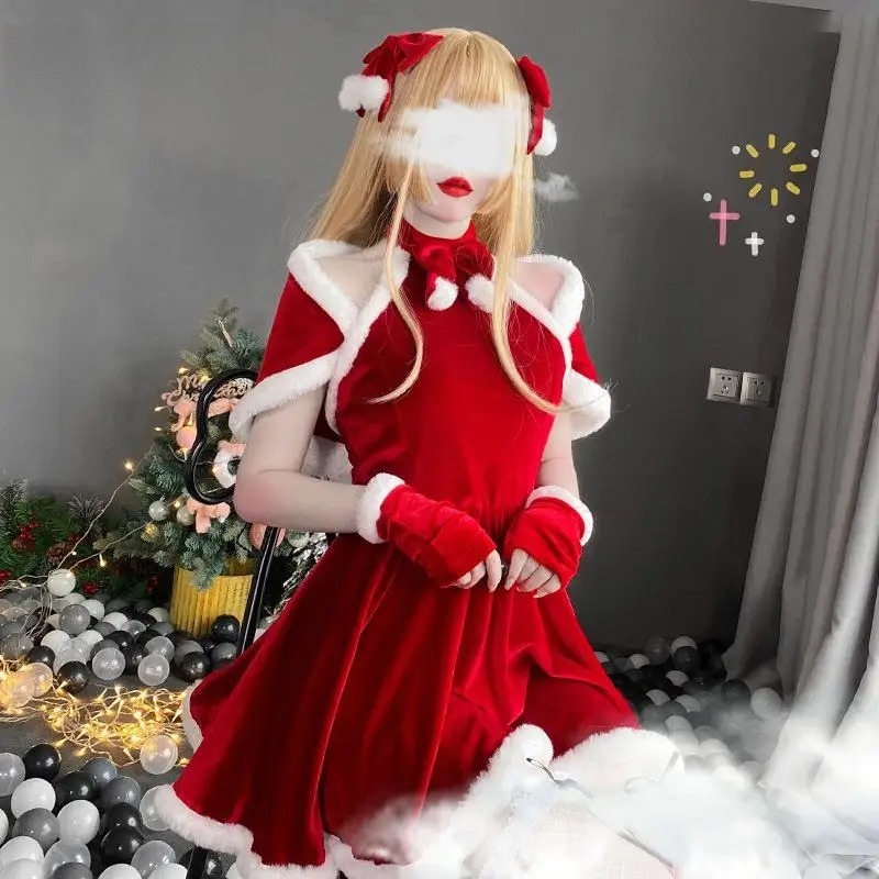 Christmas Cosplay Costume Dres - огляд і ціна Women'S Red Accessories
