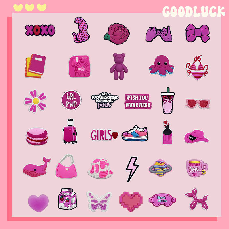 Hot Sales 34Pcs Pink Shoe Char - огляд і ціна Women'S Accessories Crocs