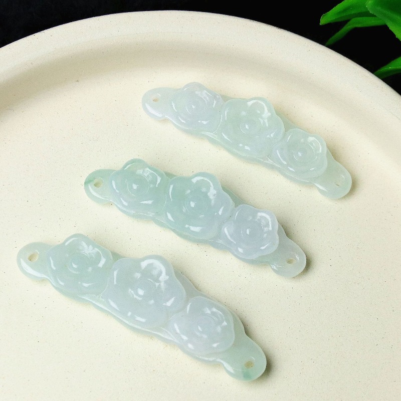 1pc Natural Jadeite Emerald Fl - огляд і ціна Women'S Accessories