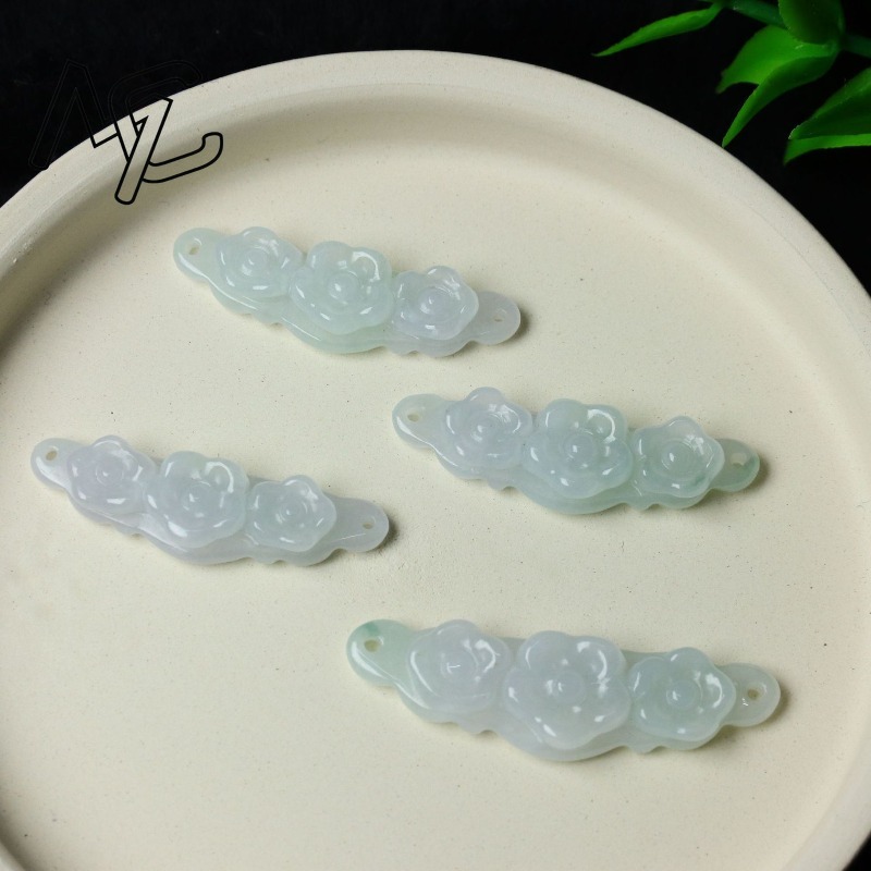 1pc Natural Jadeite Emerald Fl - огляд і ціна Women'S Accessories