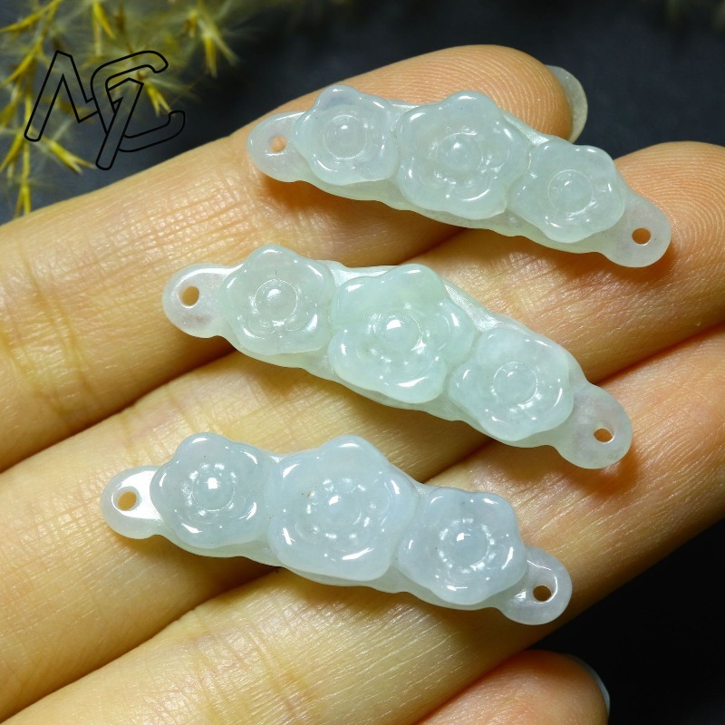 1pc Natural Jadeite Emerald Fl - огляд і ціна Women'S Accessories