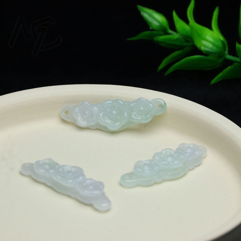 1pc Natural Jadeite Emerald Fl - огляд і ціна Women'S Accessories