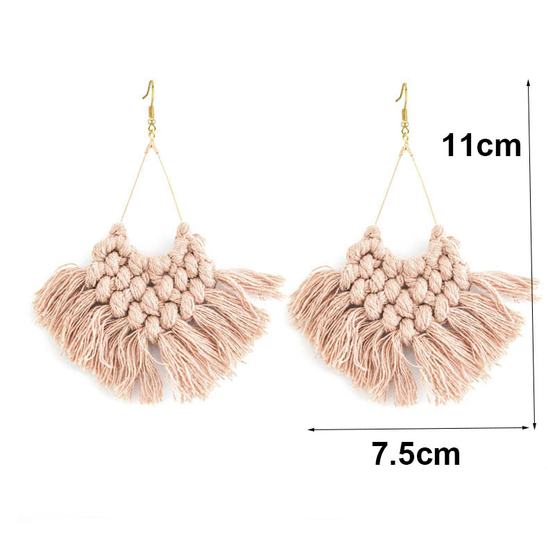 New Big Handmake Weaving Bohem - огляд і ціна Tassel Earrings Boho