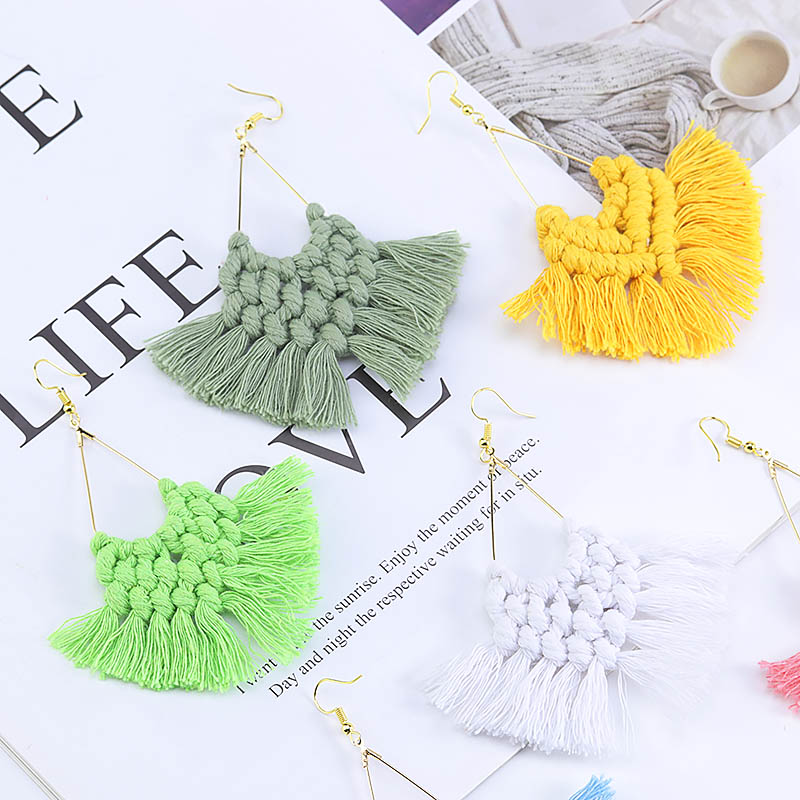 New Big Handmake Weaving Bohem - огляд і ціна Tassel Earrings Boho