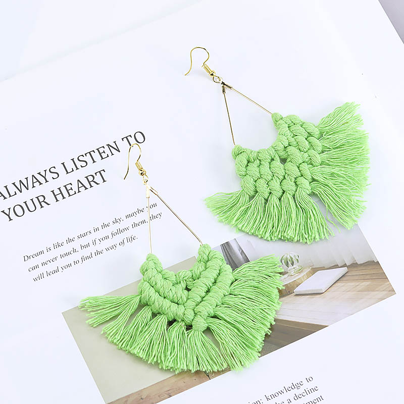 New Big Handmake Weaving Bohem - огляд і ціна Tassel Earrings Boho