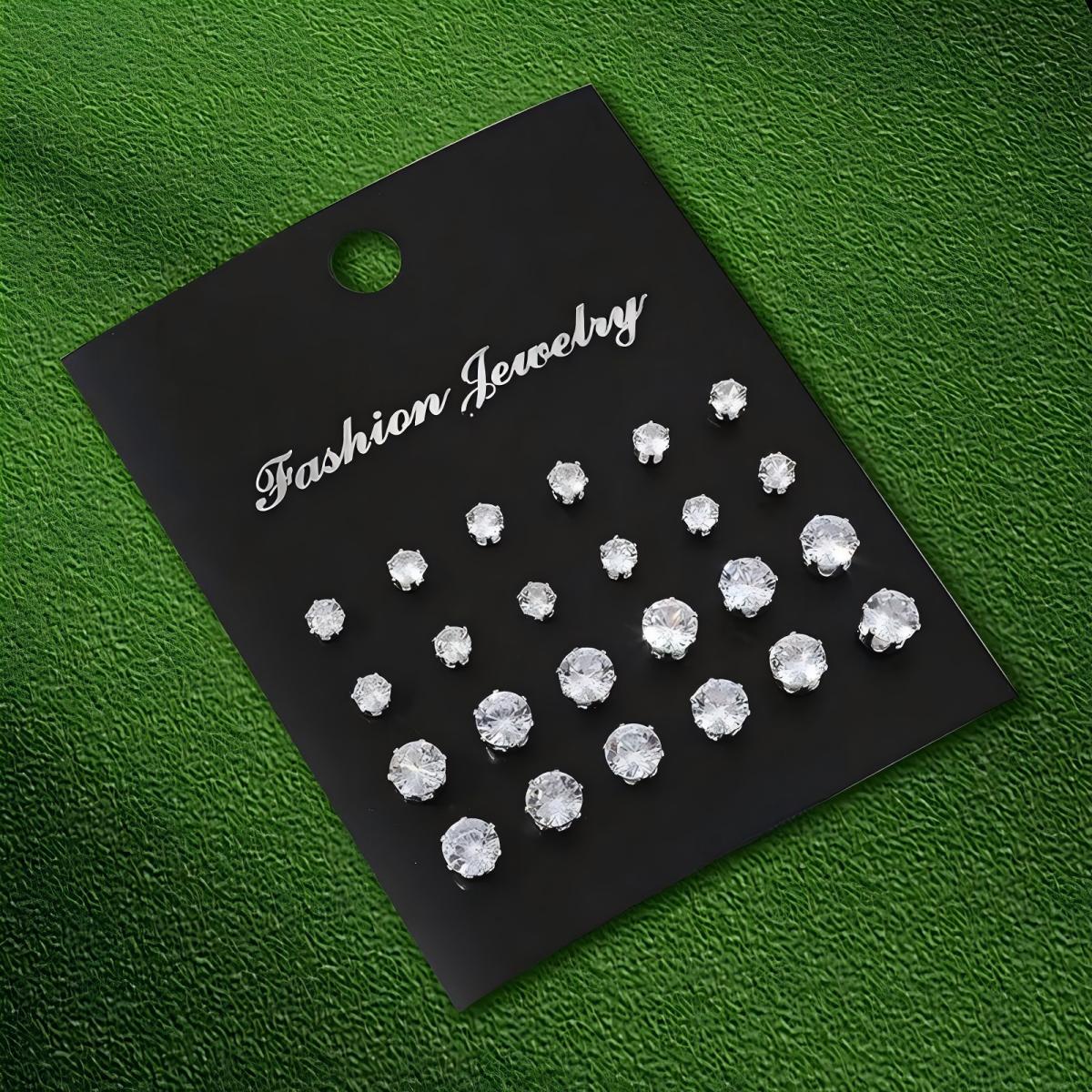 12 Pairs Cubic Zirconia Simula - огляд і ціна Women Accessories Combo Gift