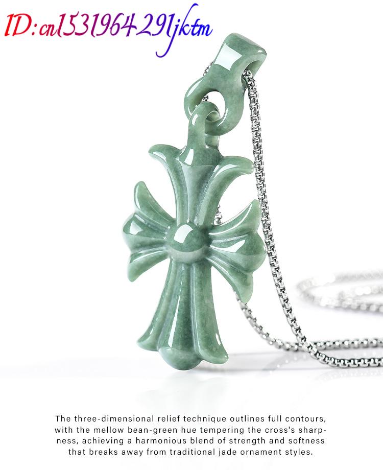 Natural Burmese Jadeite Cross  - огляд і ціна Women'S Accessories