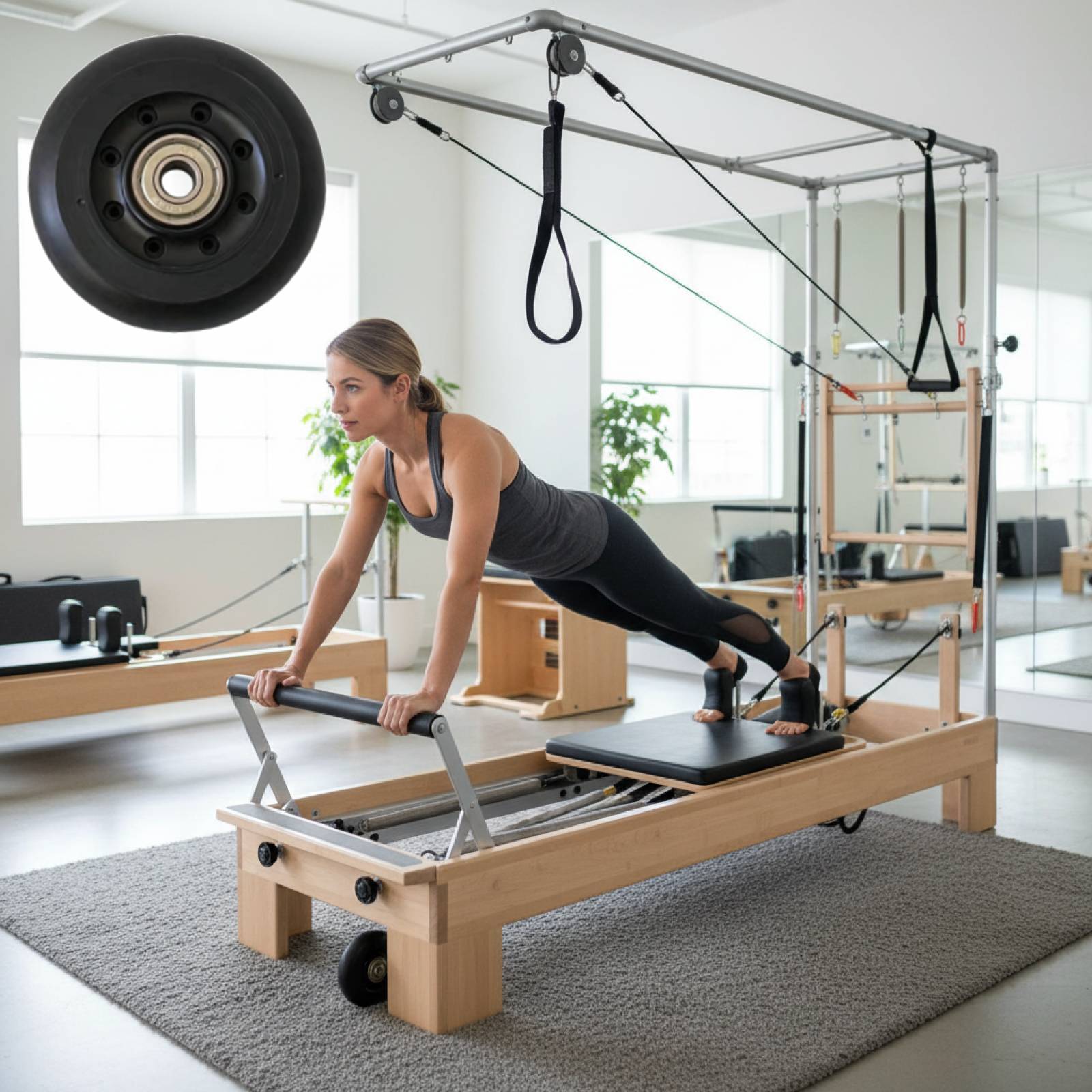 Pilates Reformer Wheel Black W - огляд і ціна Women'S Exercise Accessories