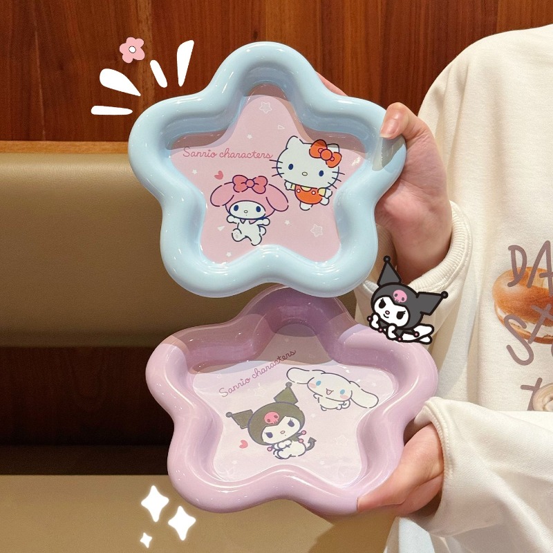 Cartoon Cat Print Ceramic Dinn - огляд і ціна Women Accessories Combo Gift