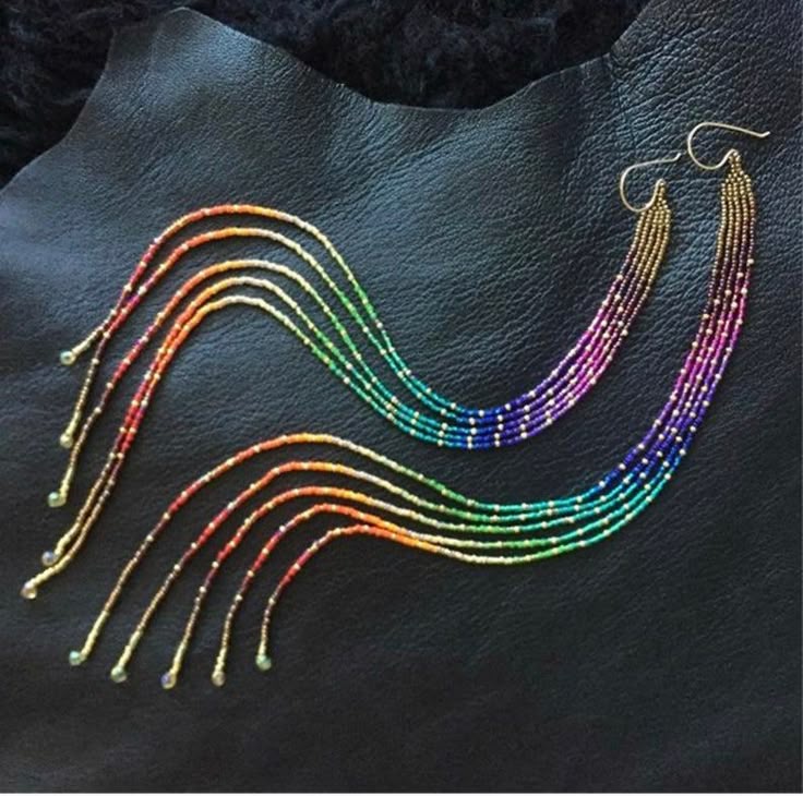 Rice bead earrings Gradient co - огляд і ціна Tassel Earrings Boho
