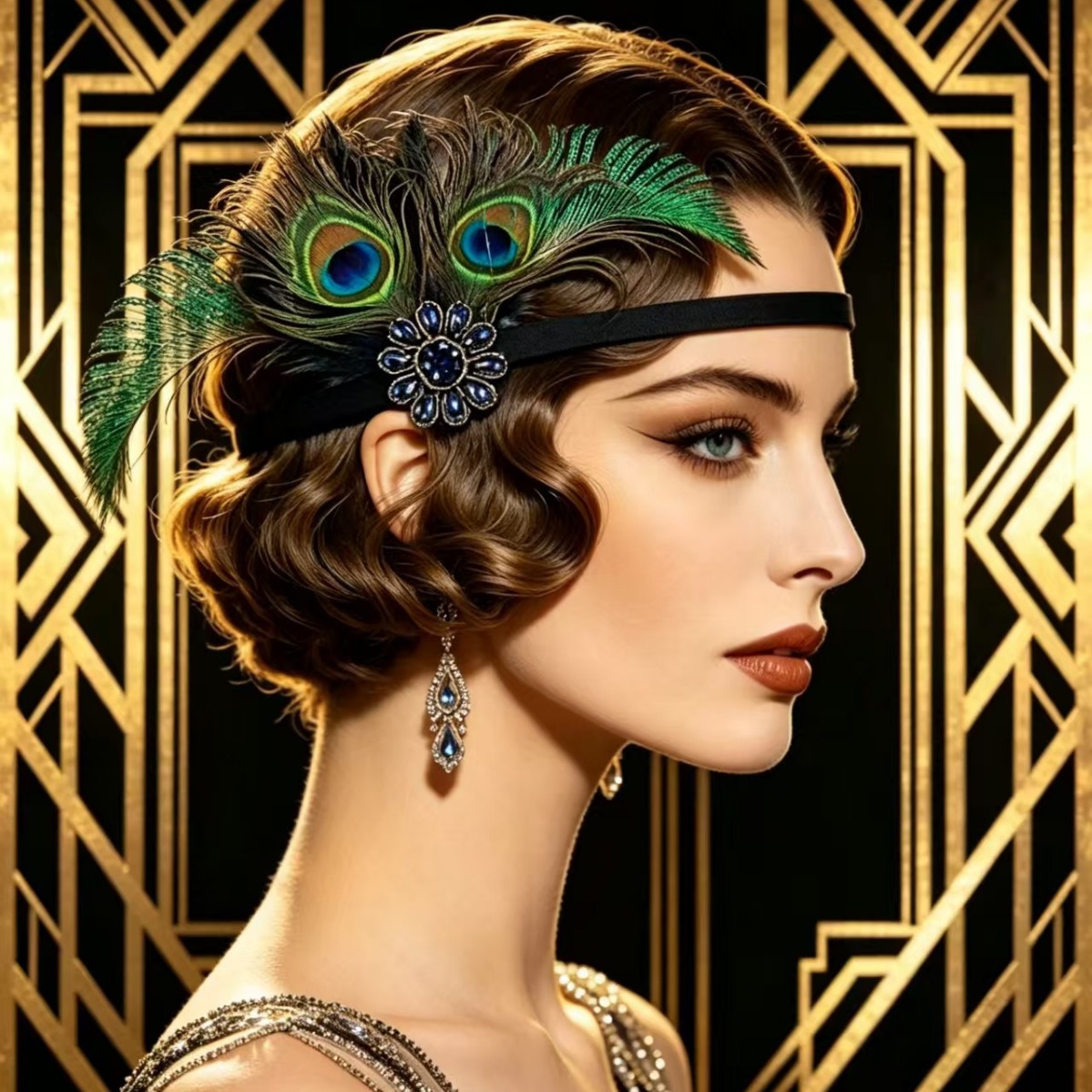 1920s Flapper Peacock Feather  - огляд і ціна Women'S Accessories In The 1920S