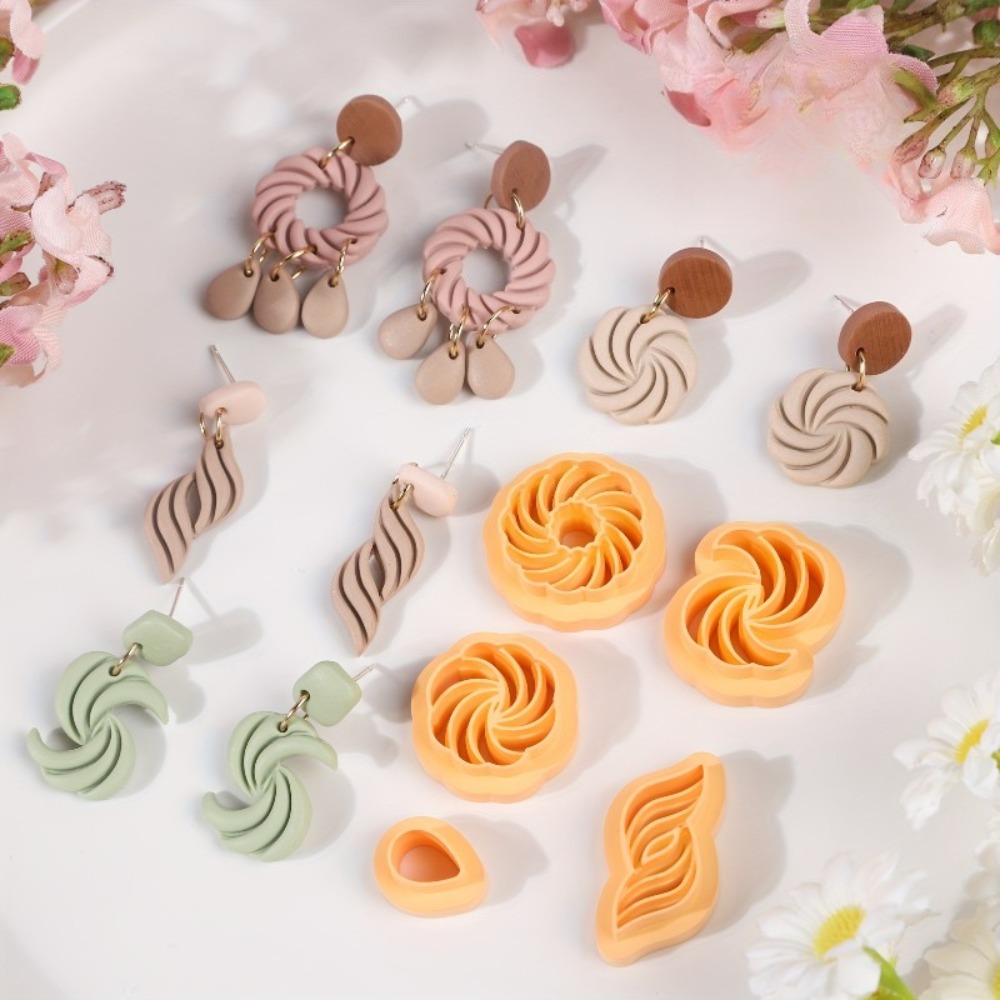 10Pcs Boho Swirl Polymer Clay  - огляд і ціна Tassel Earrings Boho