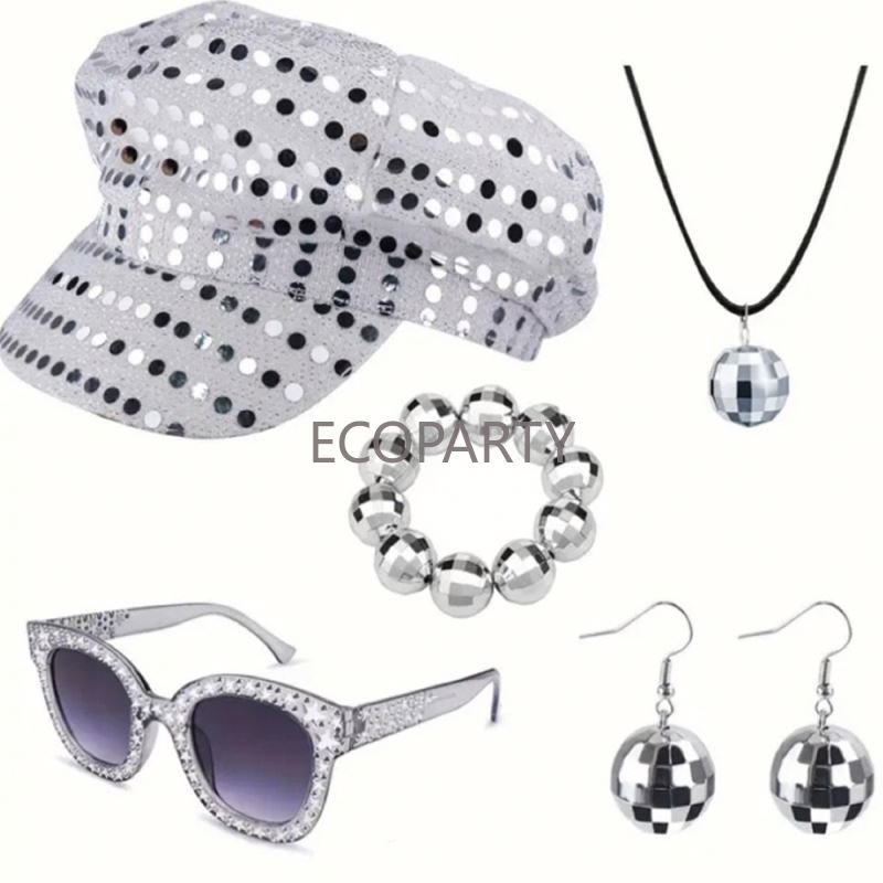 2024 3PCS/5PCS 70s Disco Costu - огляд і ціна Women'S Accessories In The 80S