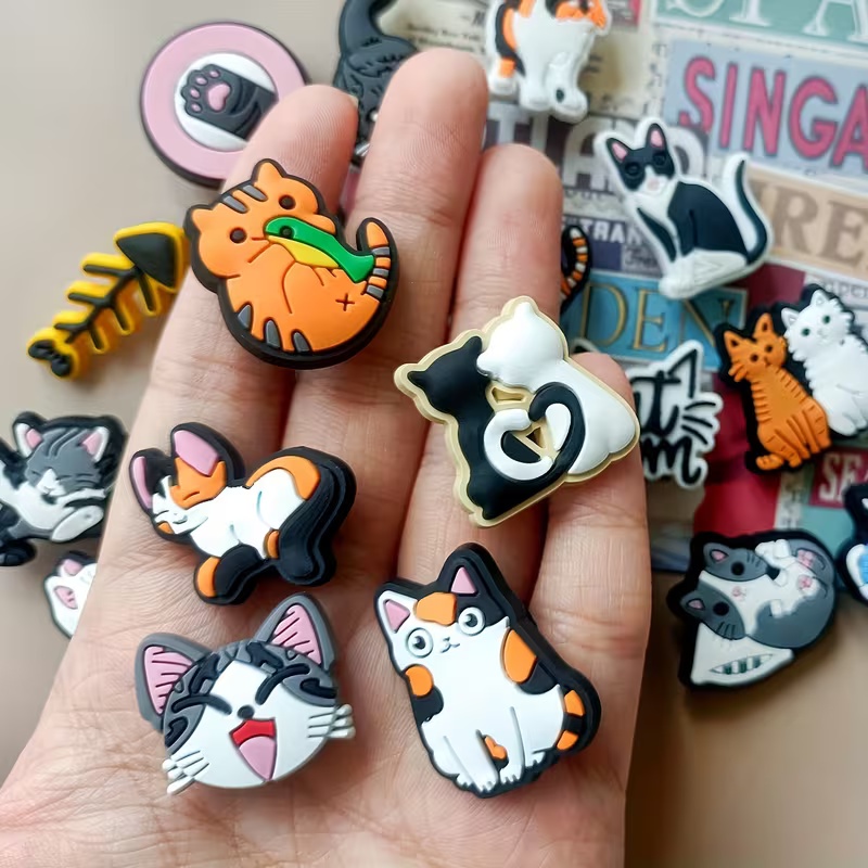23Pcs Cute Cat Shoe Charms, Cr - огляд і ціна Women'S Accessories Crocs