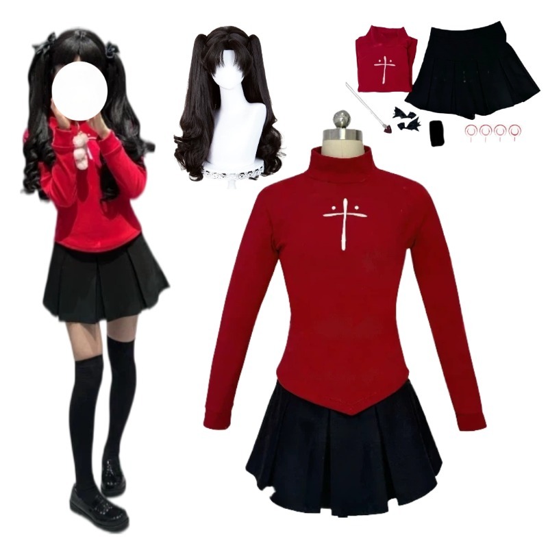 Anime Tohsaka Rin Cosplay Cost - огляд і ціна Women'S Red Accessories