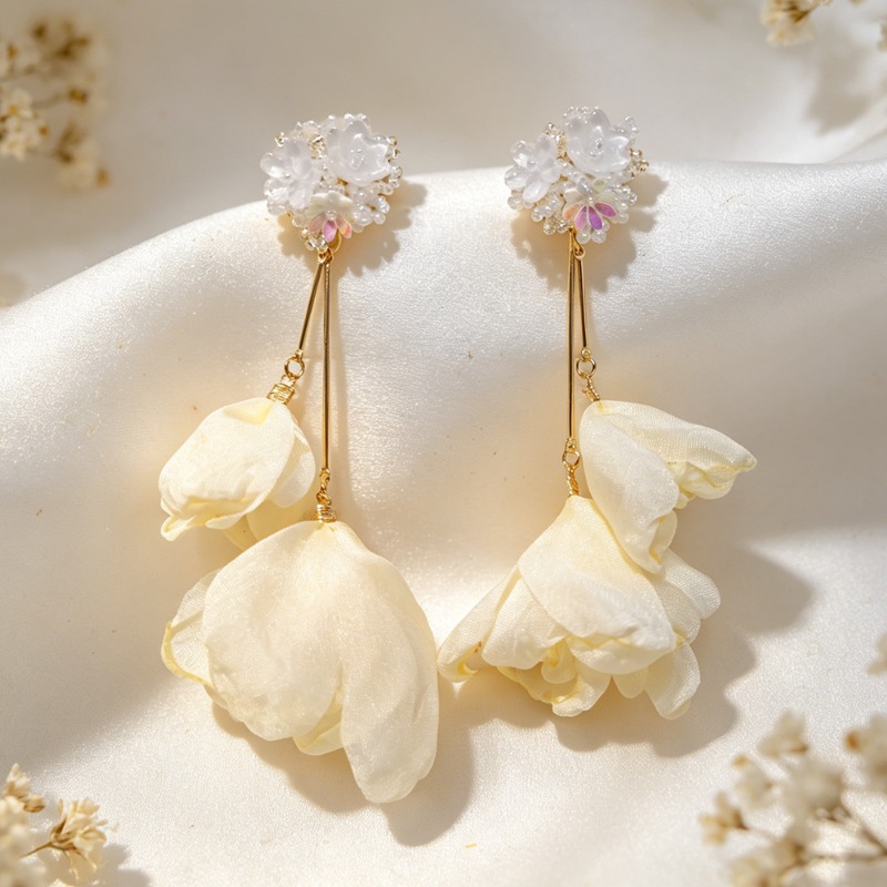 New Fashion Flower Tassel Clip - огляд і ціна Tassel Earrings Boho