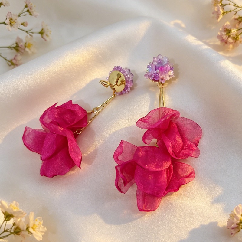 New Fashion Flower Tassel Clip - огляд і ціна Tassel Earrings Boho