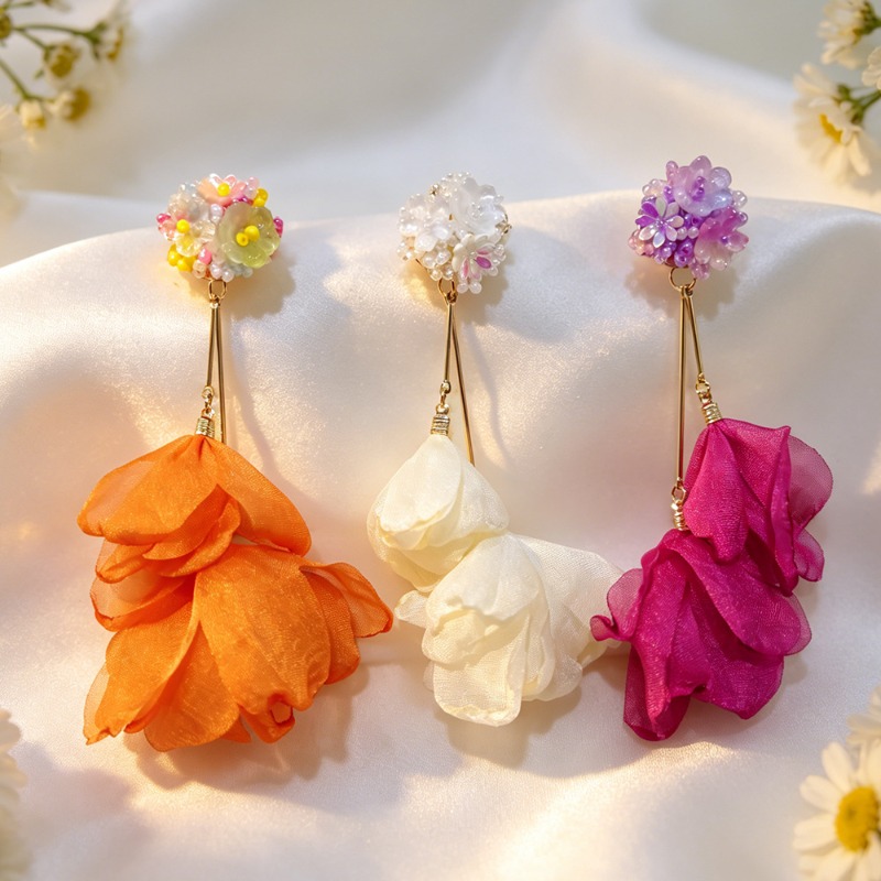 New Fashion Flower Tassel Clip - огляд і ціна Tassel Earrings Boho