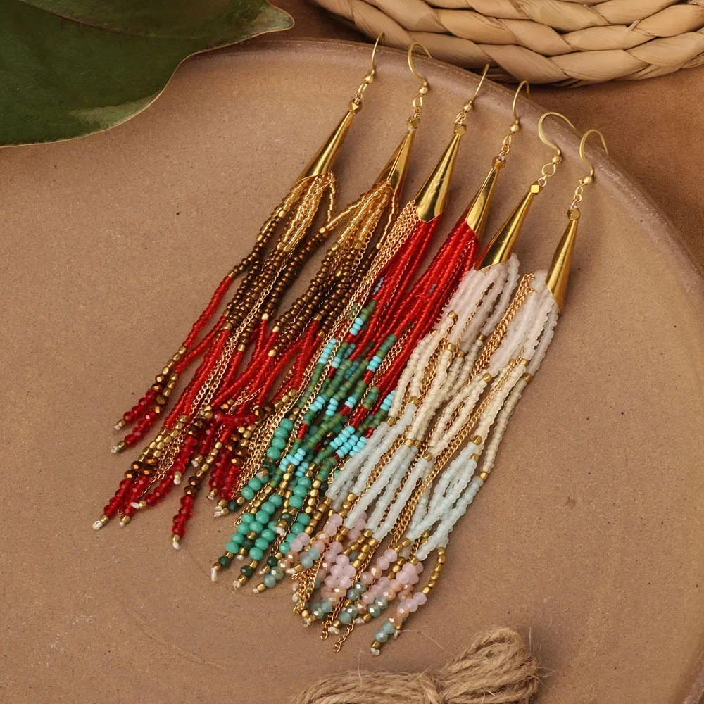 Beaded earrings Nation Tide Ta - огляд і ціна Tassel Earrings Boho