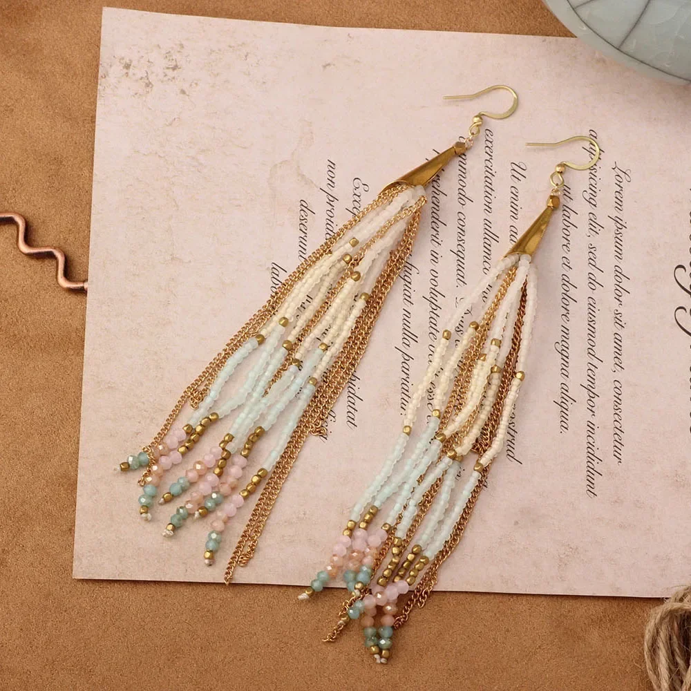 Beaded earrings Nation Tide Ta - огляд і ціна Tassel Earrings Boho